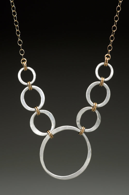 Kai Statement Necklace Multi SS & GF Mixed Metal