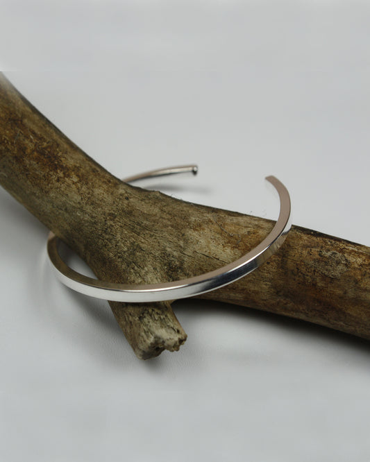 Meredith Matte Sterling Silver 2.6mm Cuff Bracelet