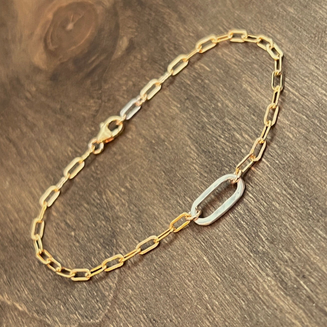 Sovereign Bracelet Sm Gold Chain with SS Link - Mixed Metal