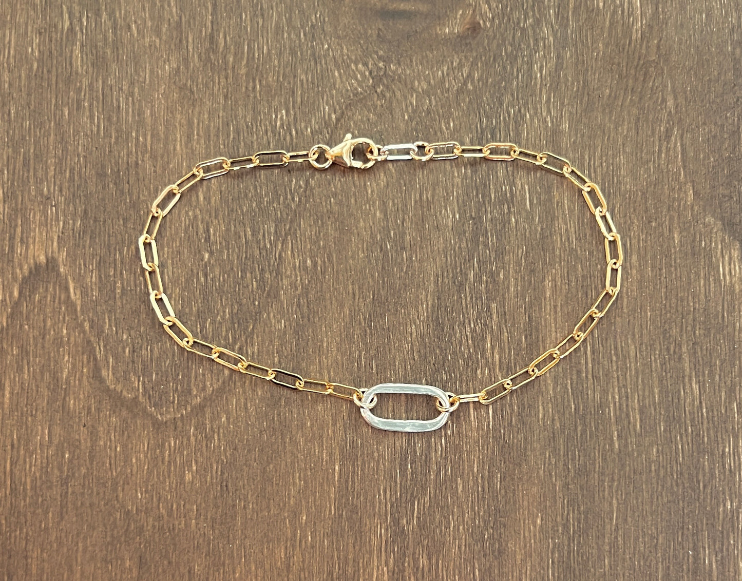 Sovereign Bracelet Sm Gold Chain with SS Link - Mixed Metal