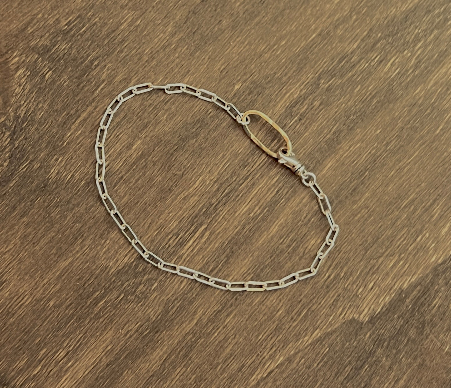 Sovereign Bracelet Sm Silver Chain & Gold Eye - Mixed Metal