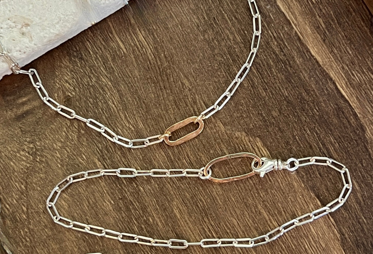 Sovereign Bracelet Sm Silver Chain & Gold Eye - Mixed Metal