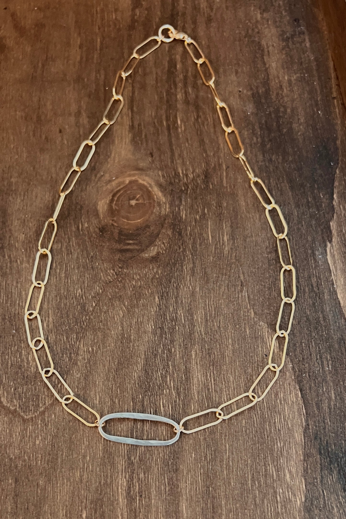 Sovereign Necklace XXL Gold Chain & Silver Link -Mixed Metal