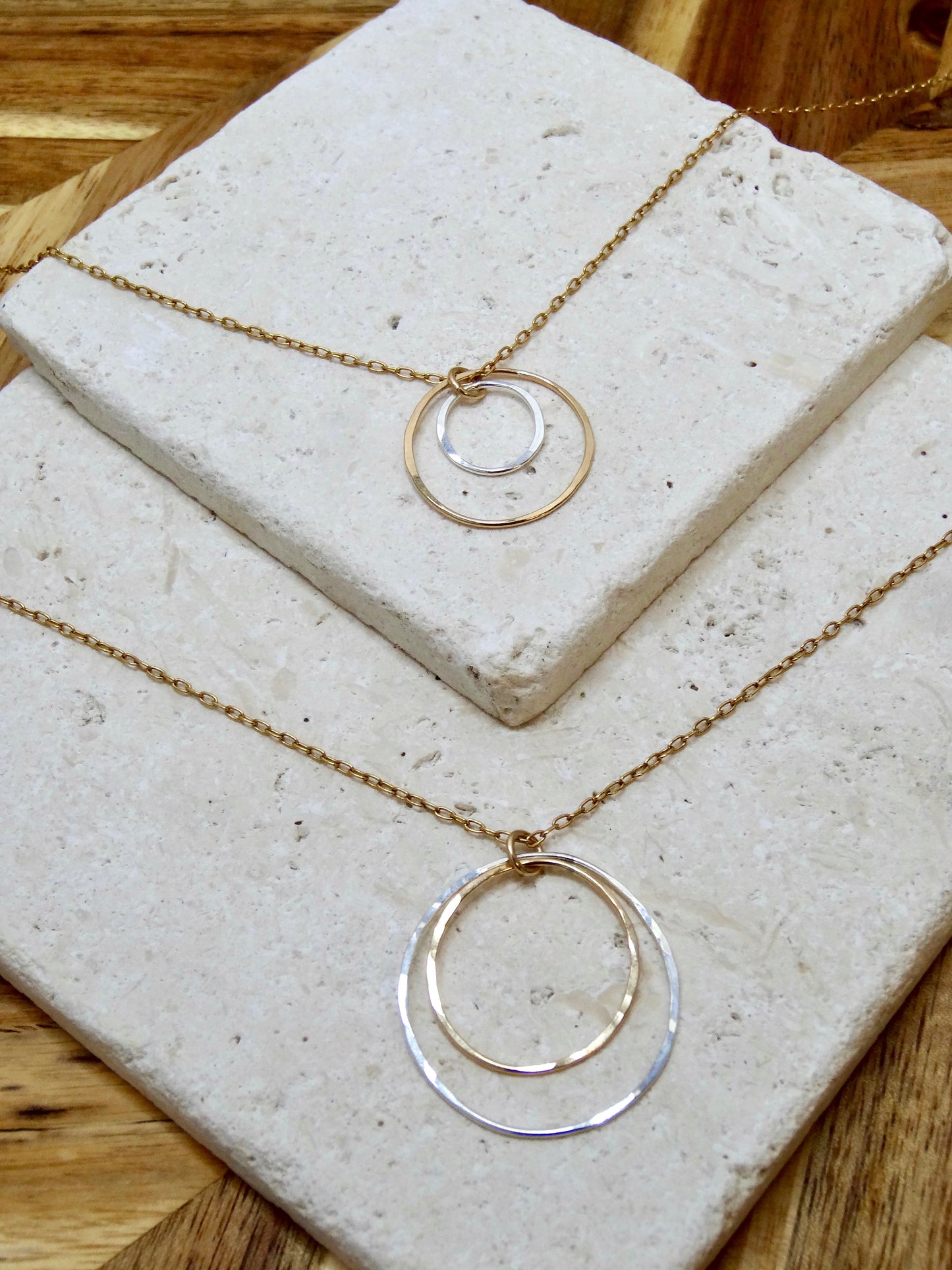Halo Medium Necklace Mixed Metal