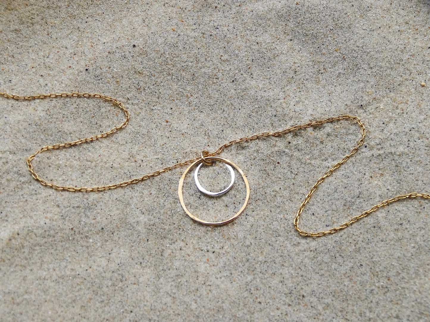 Halo Medium Necklace Mixed Metal