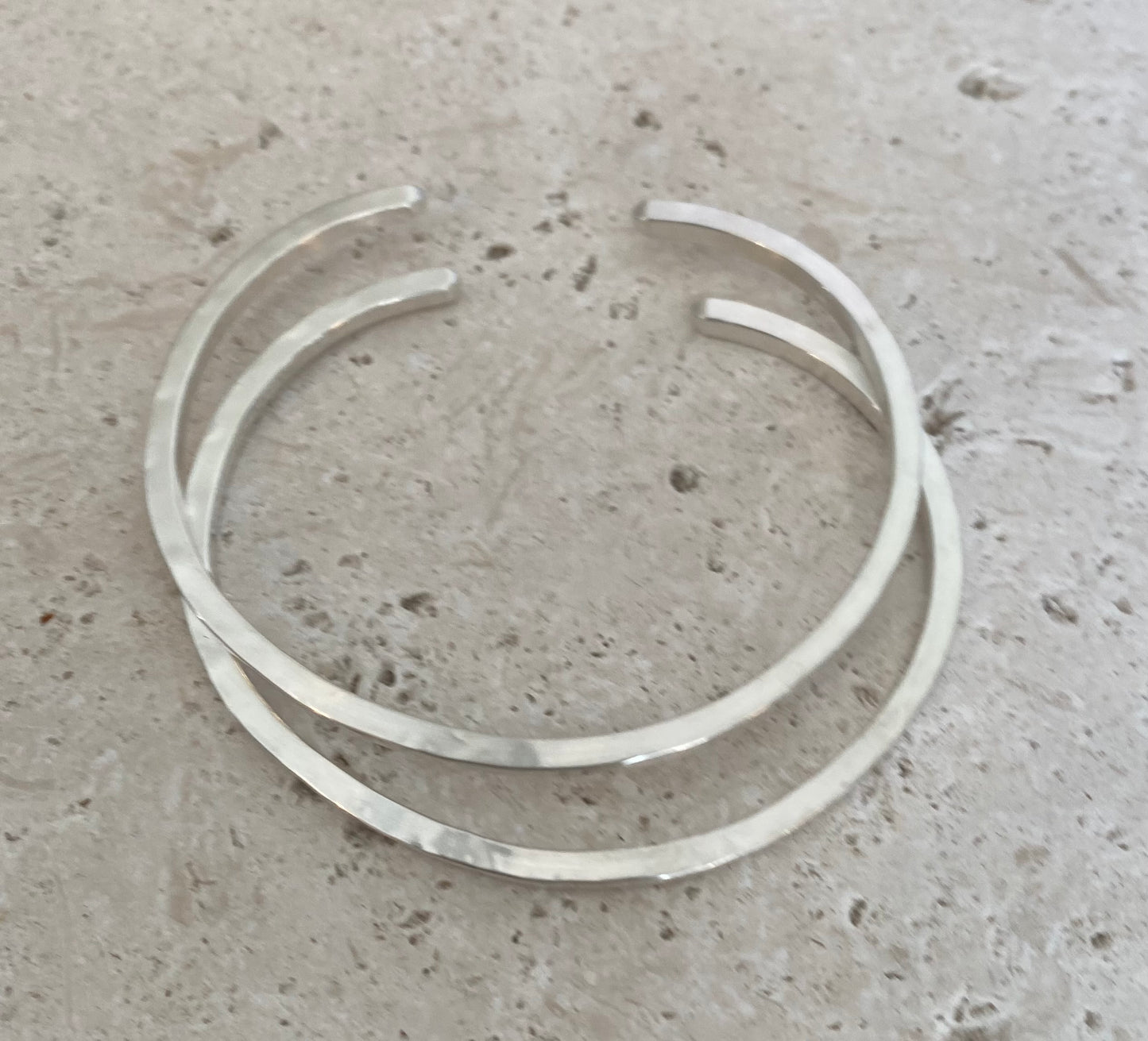 Meredith Matte Sterling Silver 2.6mm Cuff Bracelet