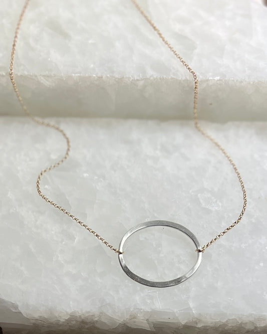 Kai Large Necklace Gold Filled Chain - Mixed Metal
