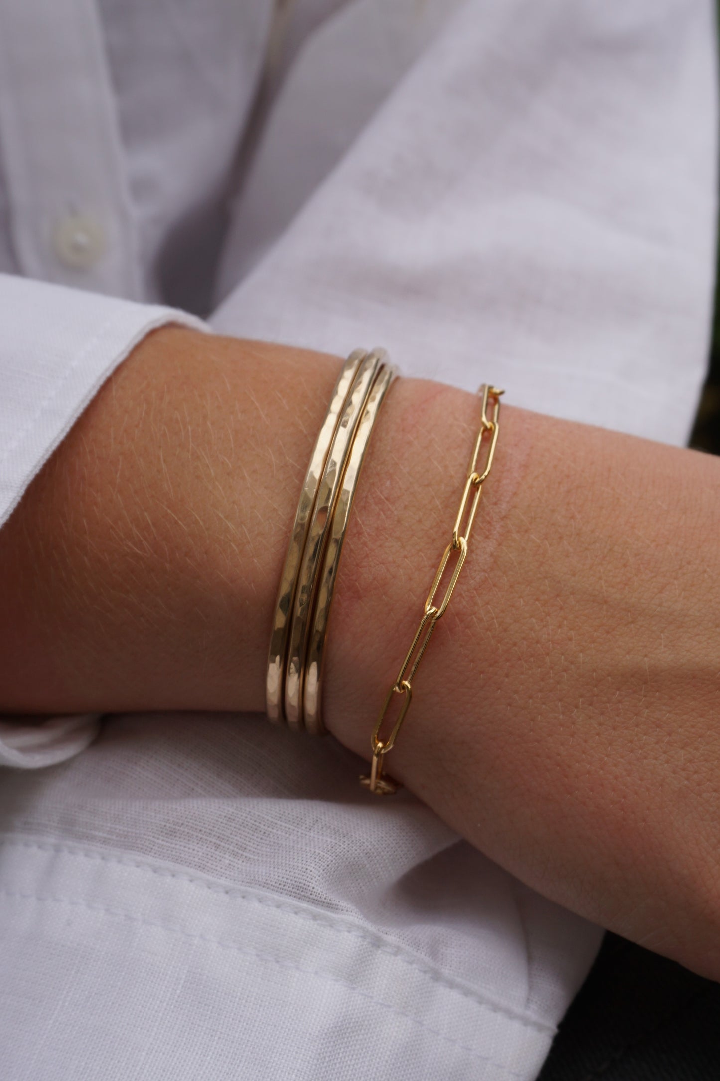 Ivy Cuff Bracelet 3 Piece Set - Standard Gold Filled