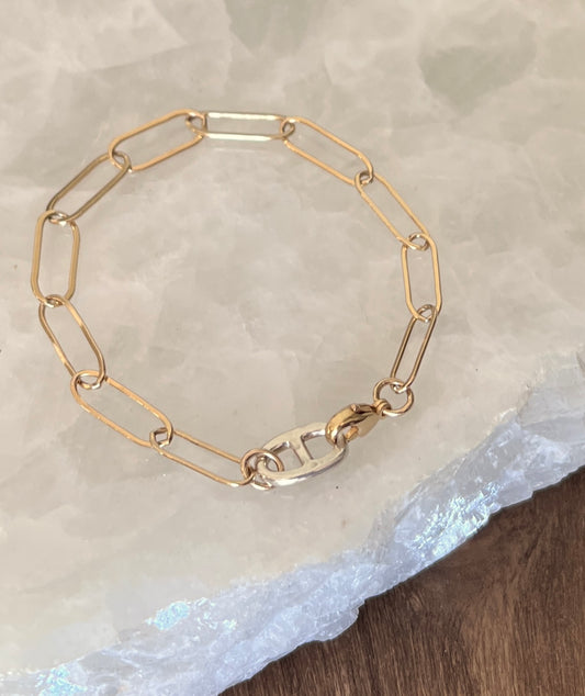 Mariner Bracelet Sovereign XXL Gold Filled - Mixed Metal