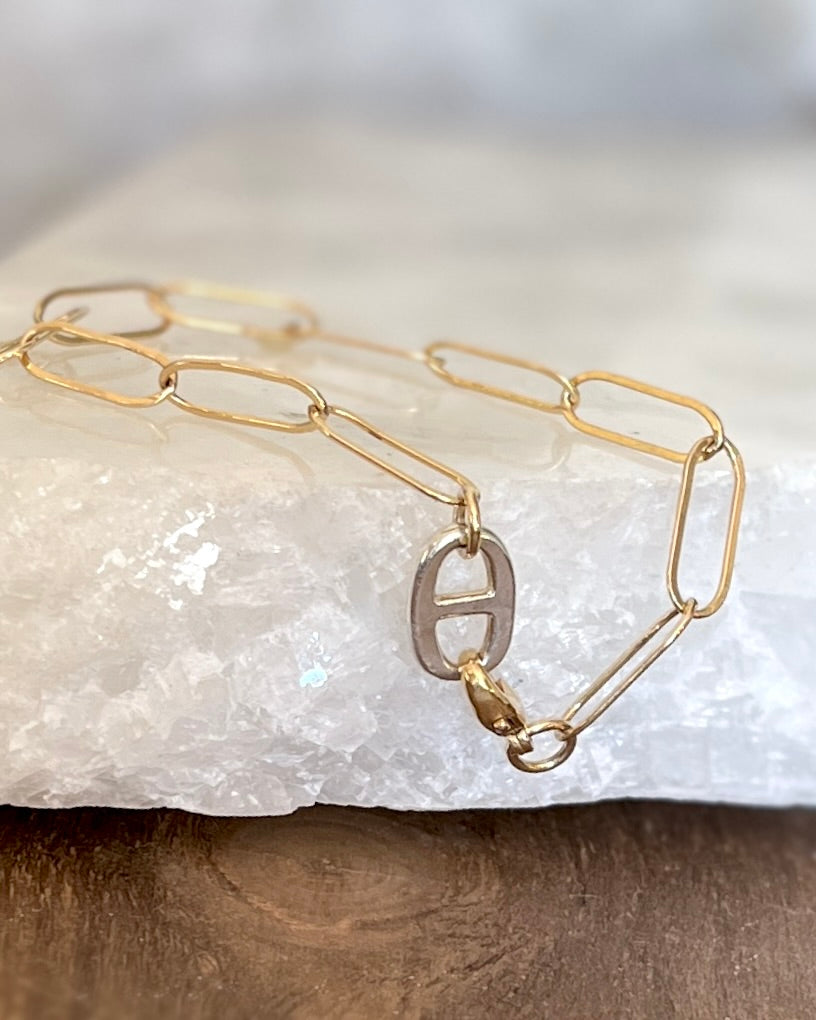 Mariner Bracelet Sovereign XXL Gold Filled - Mixed Metal