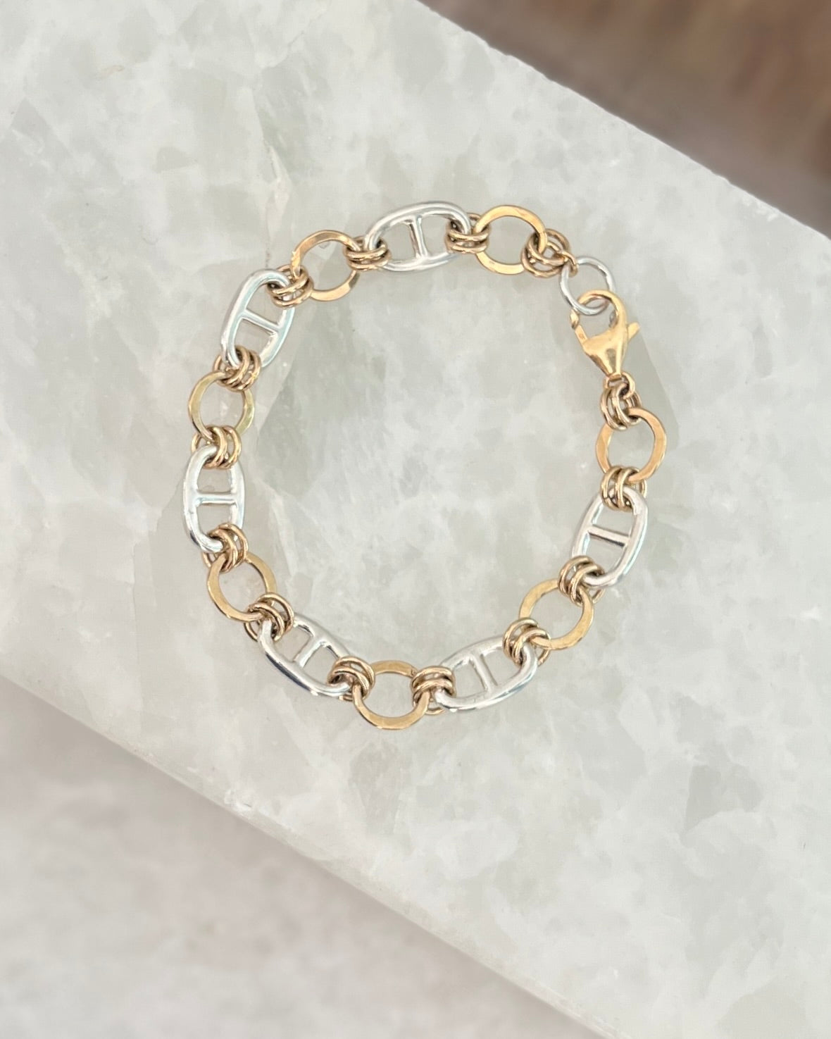 Mariner Statement Bracelet Large Mariner & Petite Mini - Mixed Metal