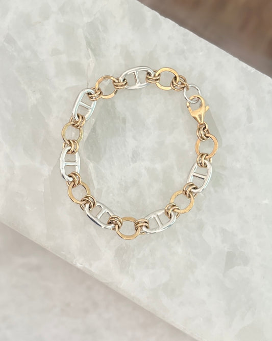 Mariner Statement Bracelet Large Mariner & Petite Mini - Mixed Metal
