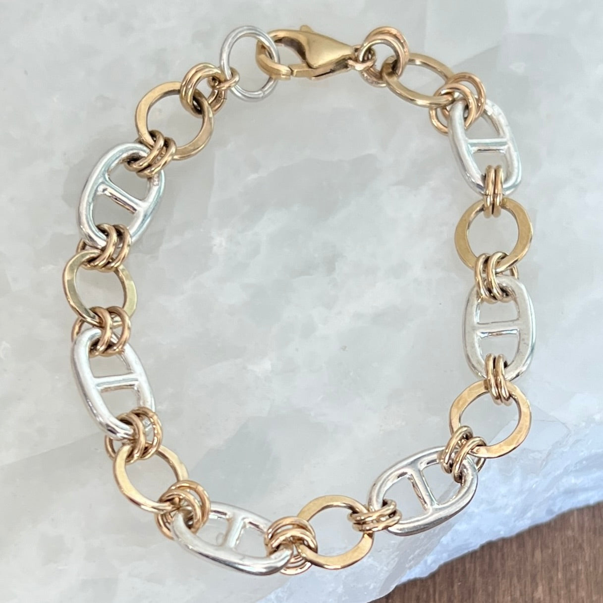 Mariner Statement Bracelet Large Mariner & Petite Mini - Mixed Metal