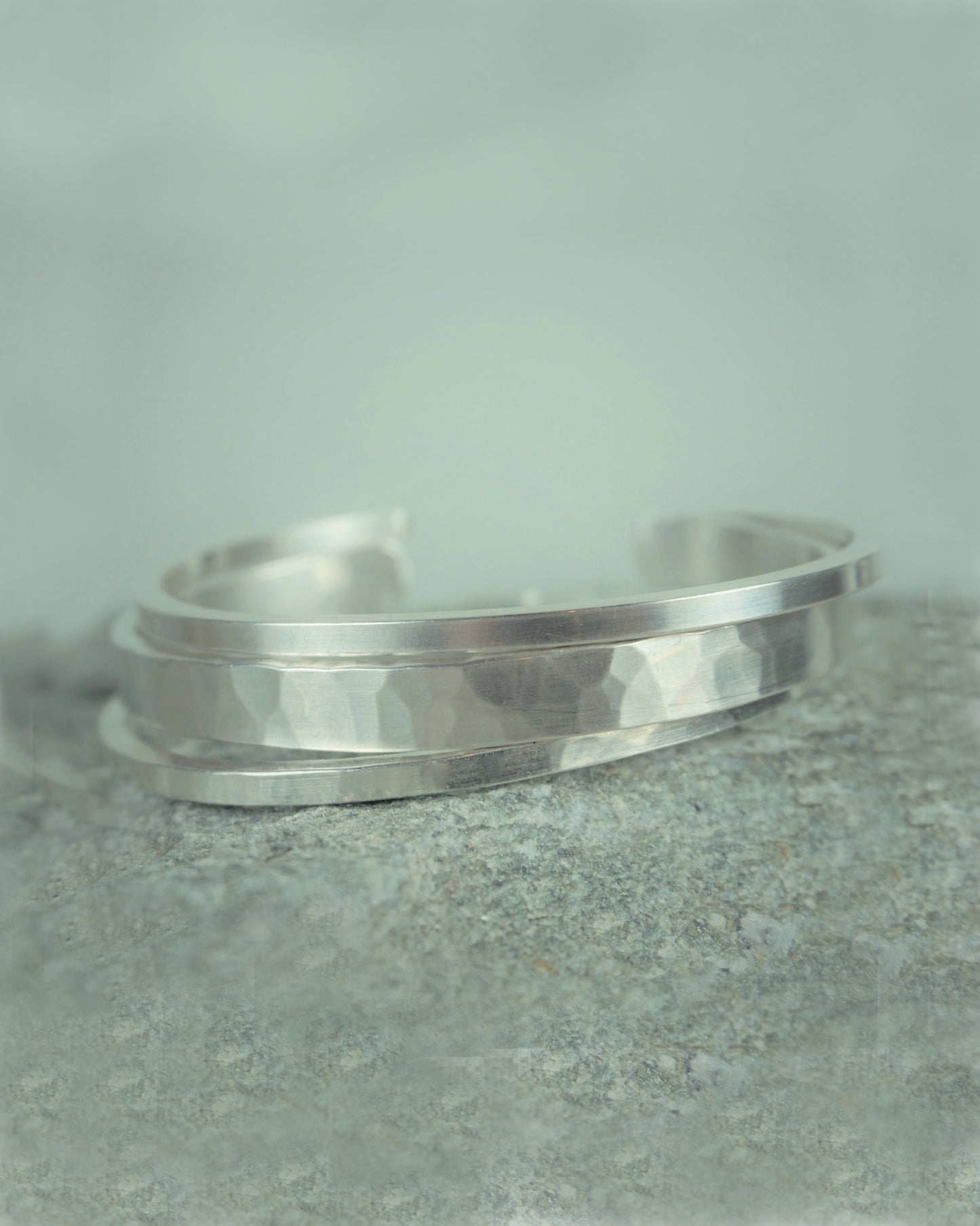 Meredith 3 Band Sterling Silver Cuff Set