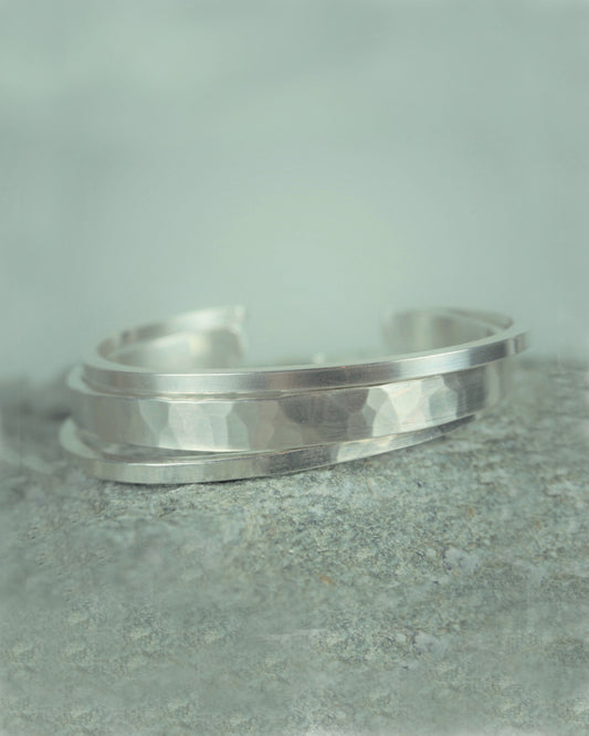 Meredith 3 Band Sterling Silver Cuff Set