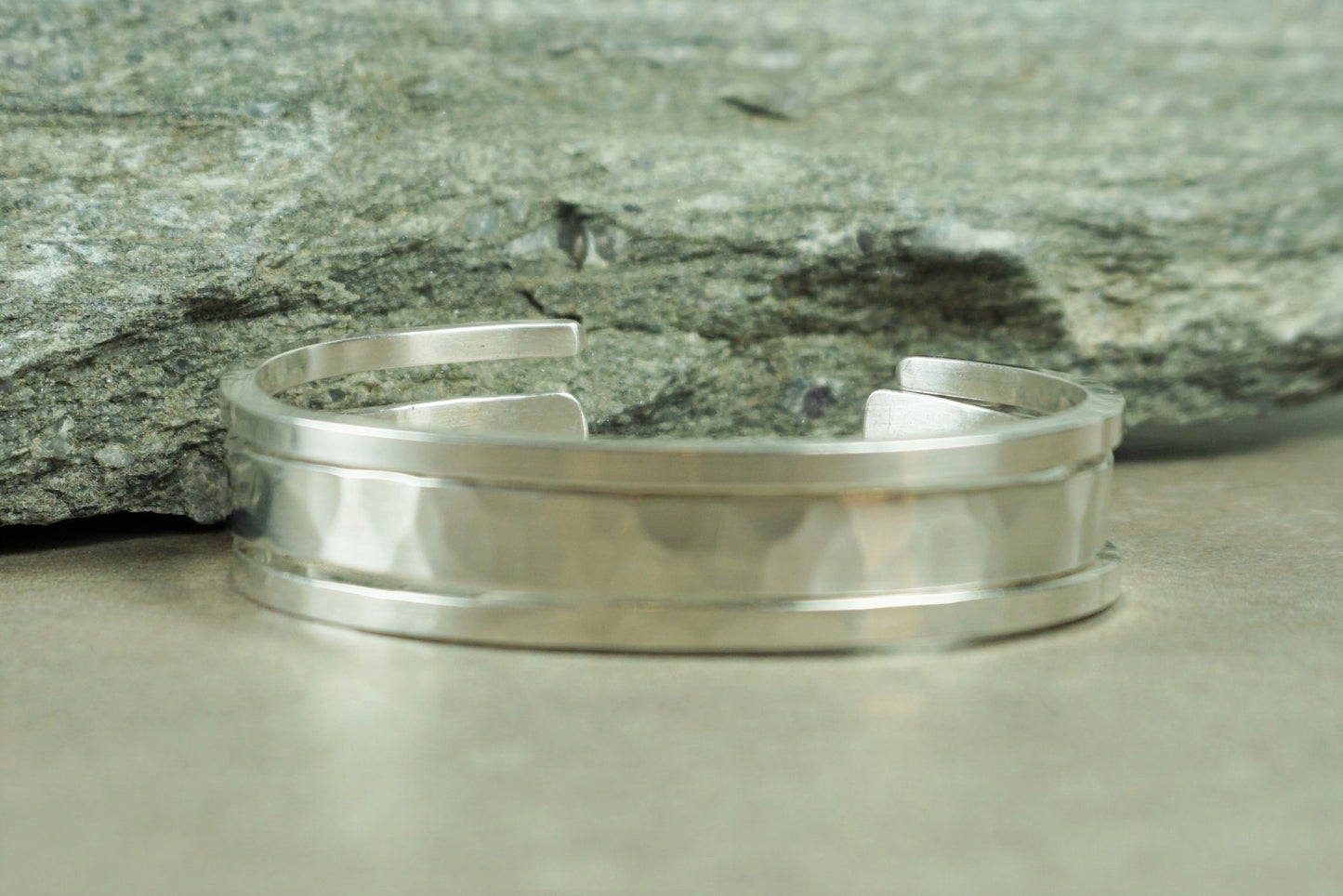 Meredith Matte Sterling Silver 6mm Cuff Bracelet