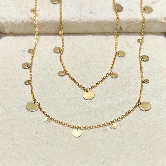 Sylvie Long Wrapping Necklace Gold Filled