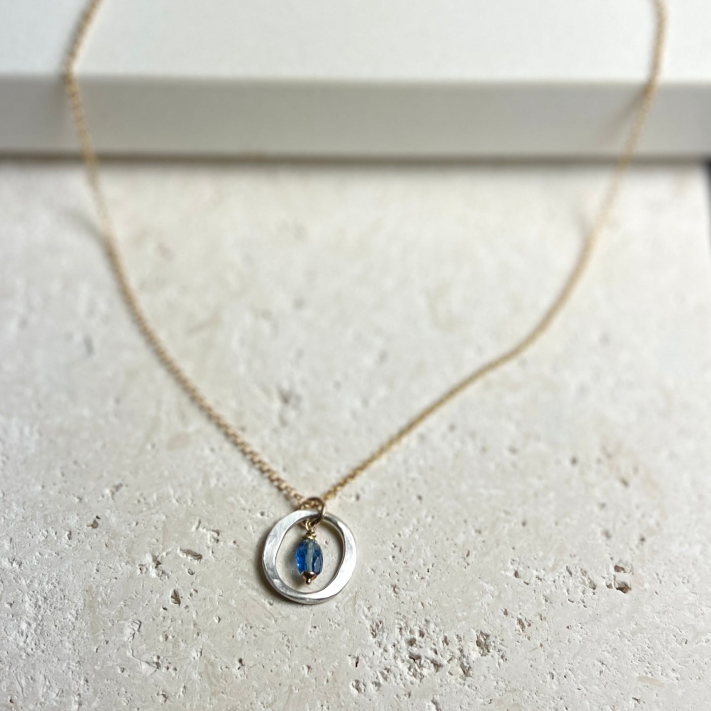 Kai Small Necklace with Kyanite Drop – Mixed Metal