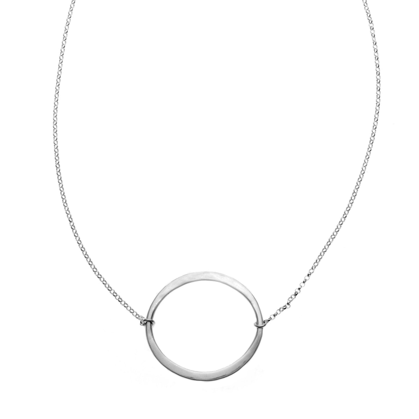 Kai Large Matte Necklace Sterling Silver Chain