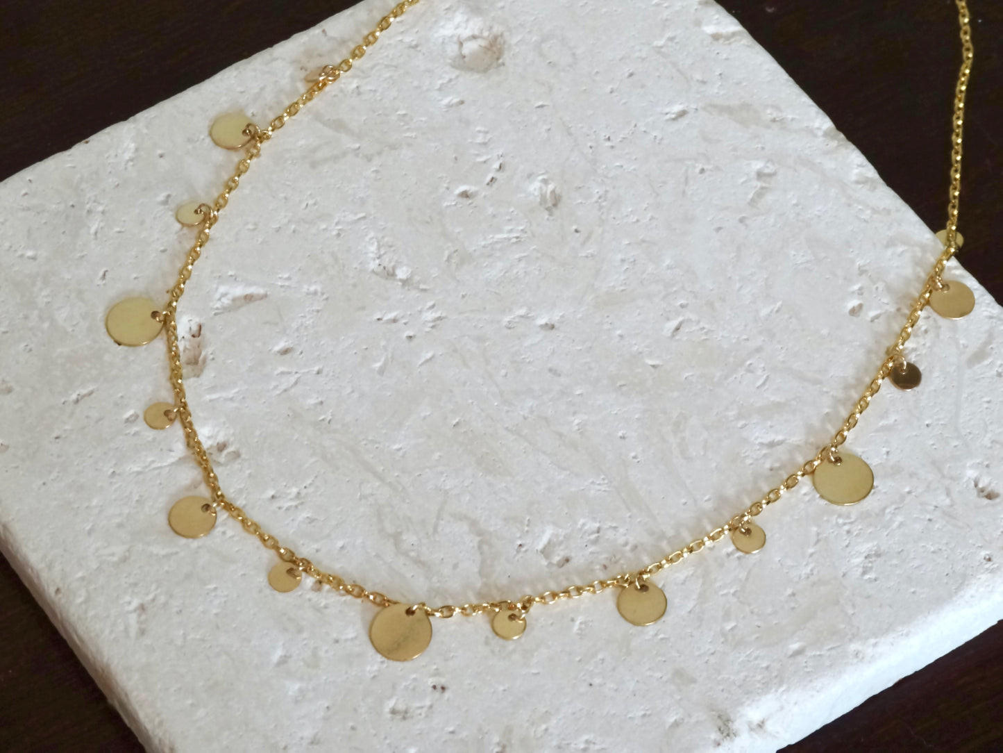 Sylvie Single Strand Necklace Gold Filled