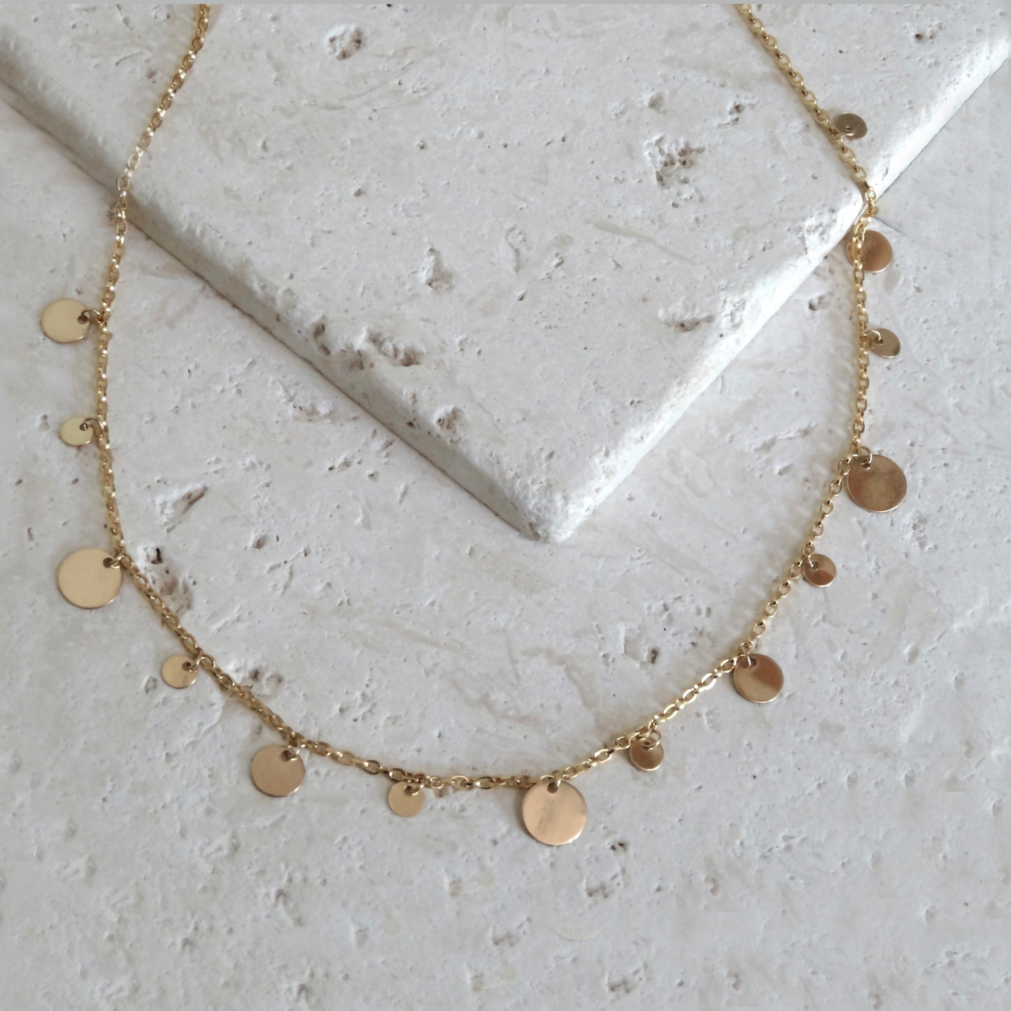 Sylvie Single Strand Necklace Gold Filled