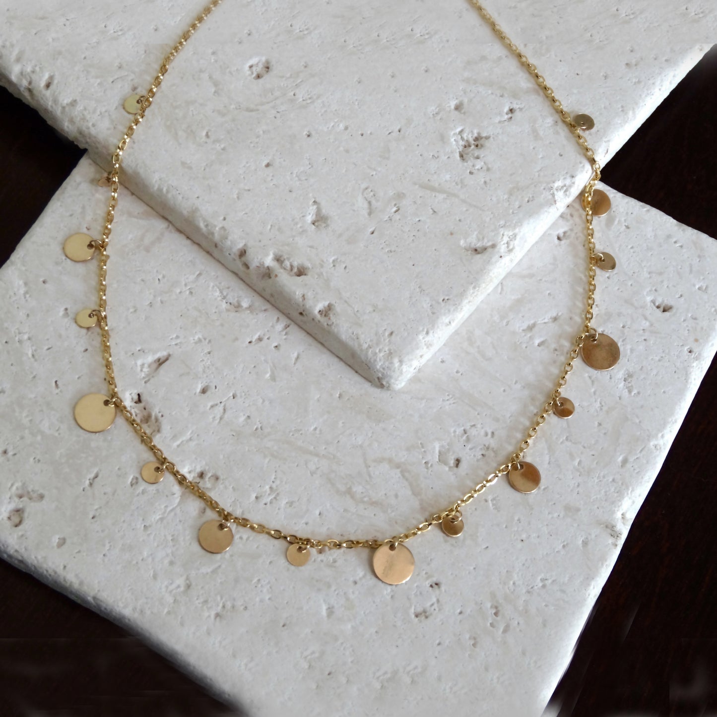 Sylvie Single Strand Necklace Gold Filled